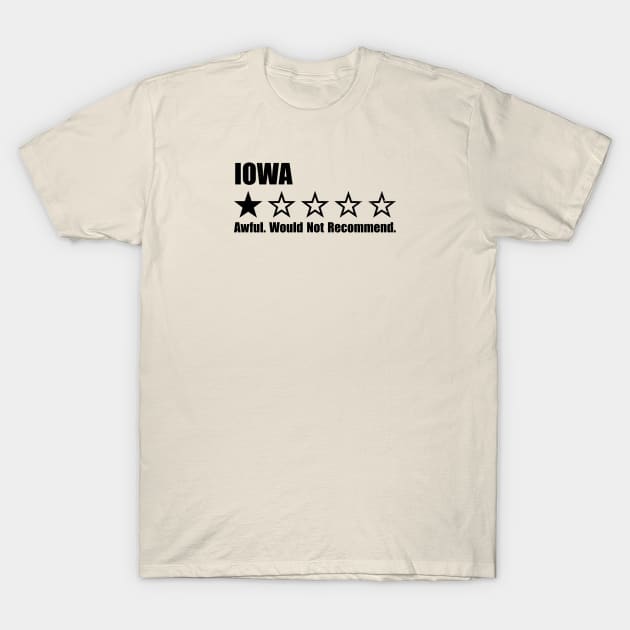 Iowa One Star Review T-Shirt by Rad Love